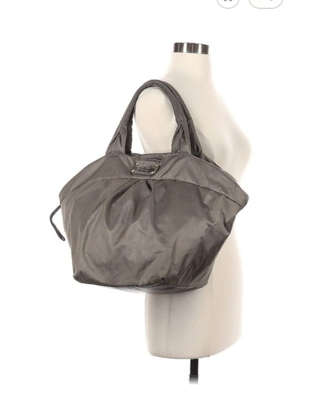 Marc by Marc Jacobs Nylon Satchel Hobo Tote Handbag Taupe Grey Brown LIKE NEW!!!